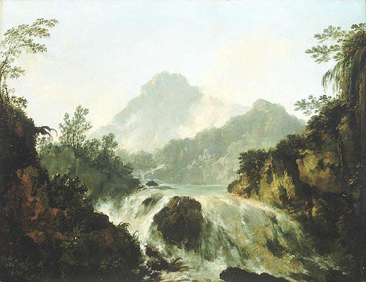 William Hodges A Cascade in the Tuauru Valley, Tahiti oil painting picture